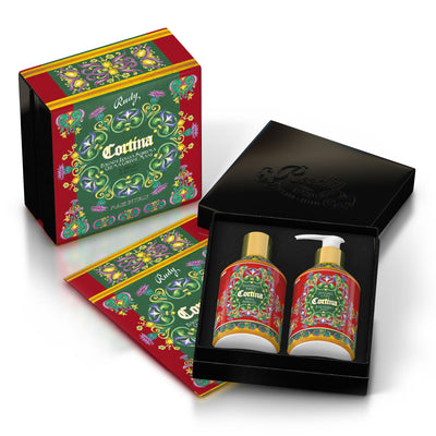 <b>Gift box with Body & Hand Cream + Bath & Shower Foam 250 ml</b></br>Limited edition</br><i>Cortina</i>